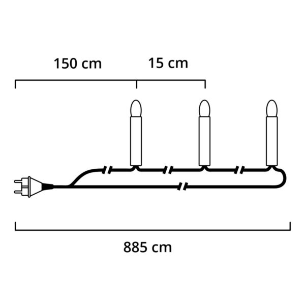 Konstsmide Christmas Guirlande LED multicolore 50 lampes, 8,85 m Konstsmide Christmas