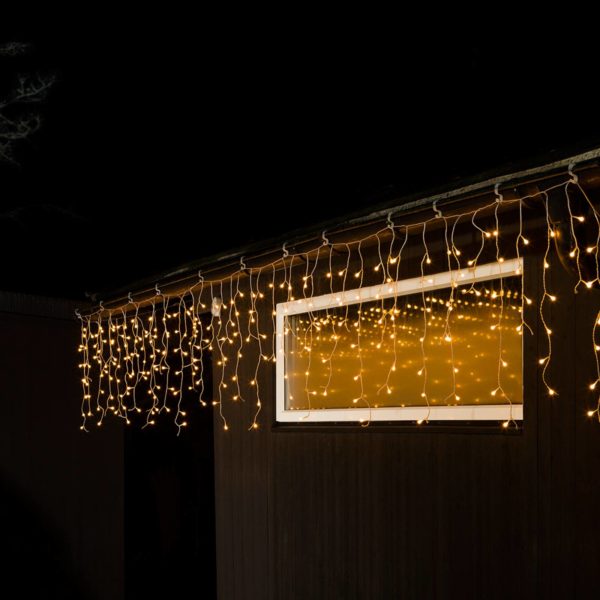 Konstsmide Christmas Rideau LED Pluie de glace blanc chaud clair 5 m Konstsmide Christmas