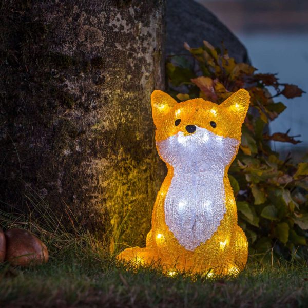 Konstsmide Christmas Figurine lumineuse LED Renard pour l’extérieur Konstsmide Christmas