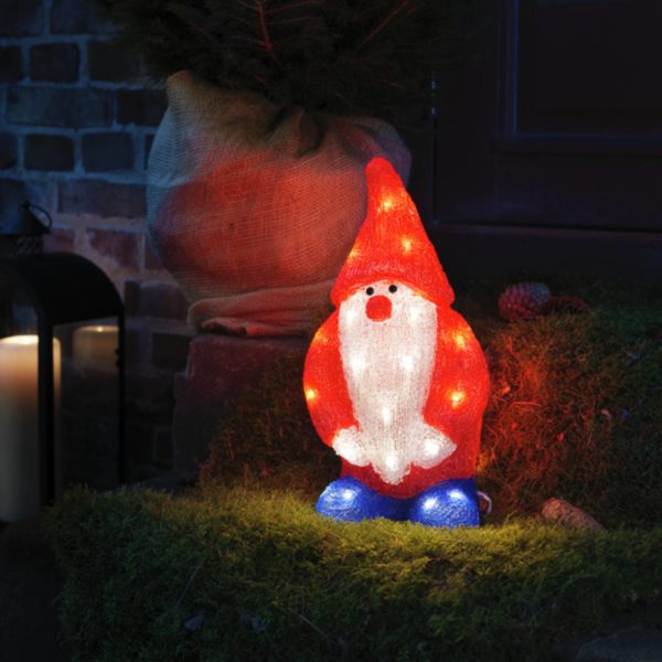 Konstsmide Christmas Figurine déco LED Père Noël rouge IP44 36 cm Konstsmide Christmas