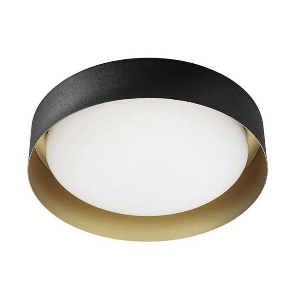 Linea Light Plafonnier LED Crew 2, Ø 33 cm, noir/doré Linea Light