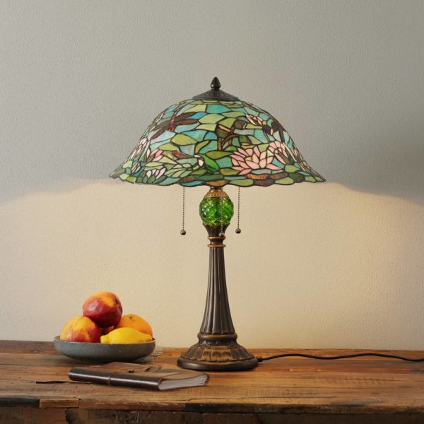 Clayre&Eef Lampe à poser Waterlily au style Tiffany Clayre&Eef