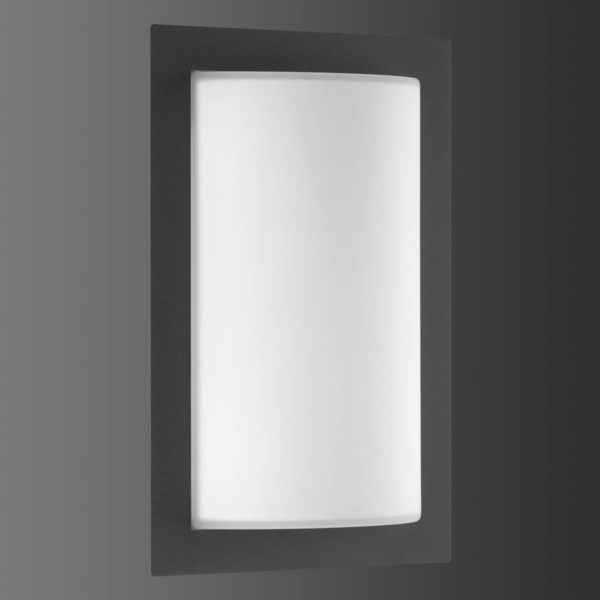 LCD Applique murale d’extérieur Luis couleur graphite avec lumière LED LCD