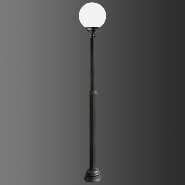 LCD Lampadaire d’extérieur 1143, à 1 lampe, noir/blanc LCD