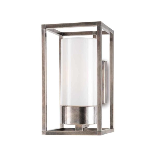 Moretti Luce Applique d’ext. Cubic³ 3364 nickel ancien/opale Moretti Luce