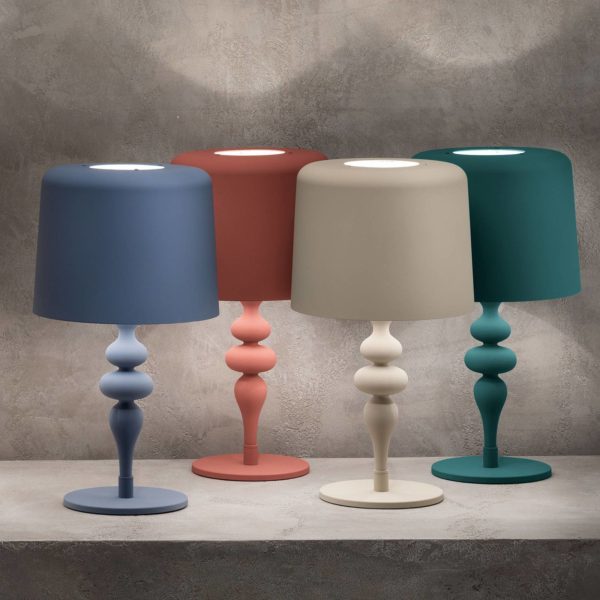 Masiero Lampe à poser Eva TL1 M, 53 cm, gris béton Masiero