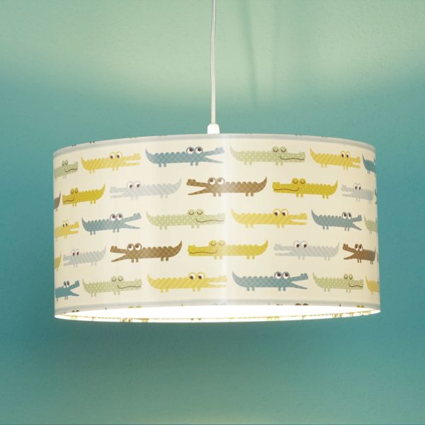 Maco Design Suspension pour chambre d’enfant Crocodile avec motif coloré Maco Design