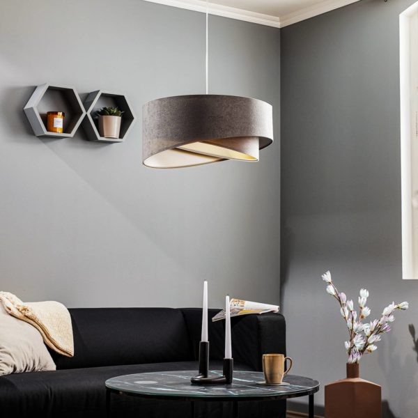 Maco Design Suspension Vivien tricolore gris/argent/or Maco Design