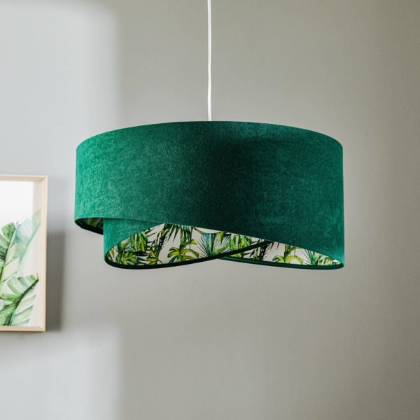 Maco Design Suspension Vivien, vert avec imprimé floral allover Maco Design