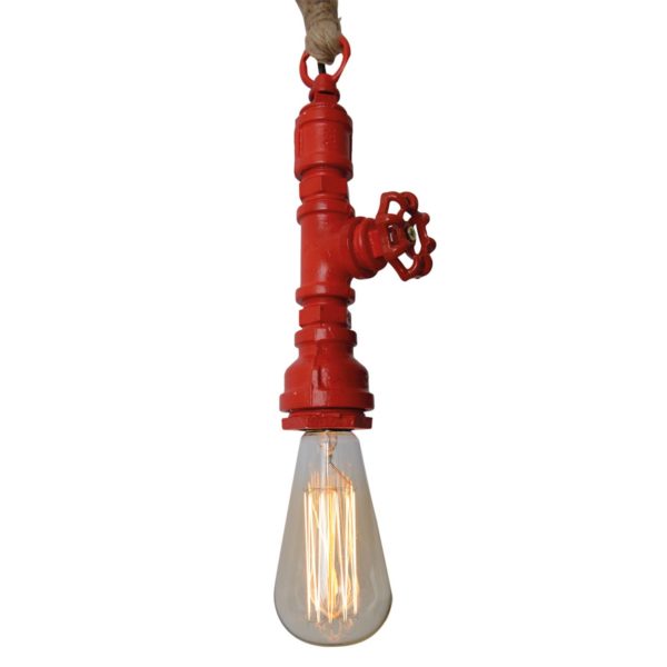 Näve Suspension Vintage avec corde en chanvre – rouge Näve