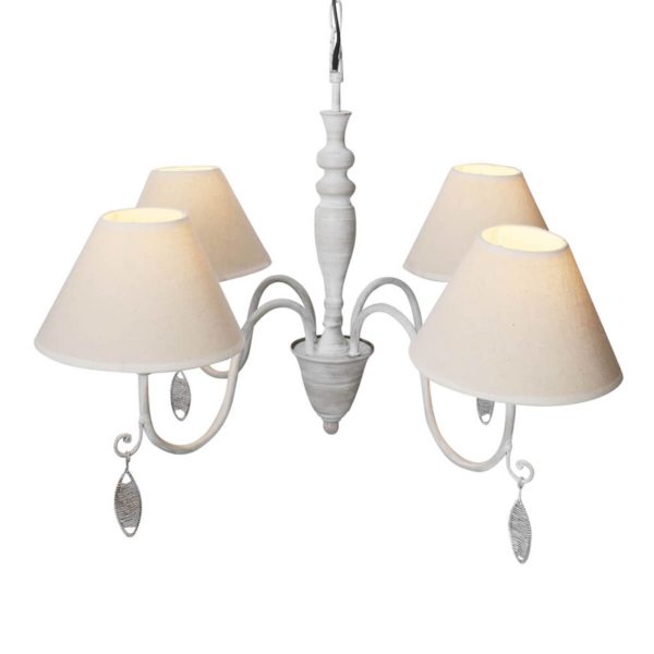 Näve Suspension Merle à 4 lampes avec abat-jour tissu Näve