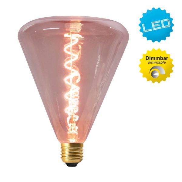 Näve Ampoule LED Dilly E27 4W 2200K à intensité variable, teintée rouge Näve