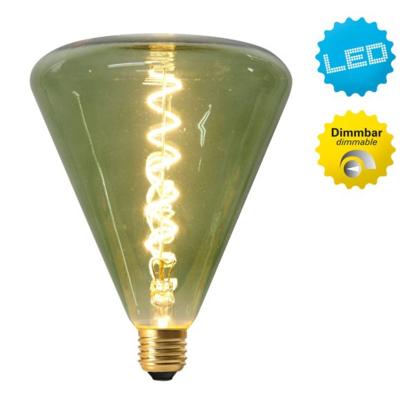 Näve Ampoule LED Dilly E27 4W 2200K à intensité variable, teintée vert Näve