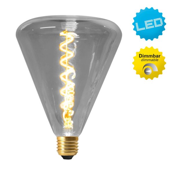 Näve Ampoule LED Dilly E27 4 W 2 200 K dimmable, grise Näve