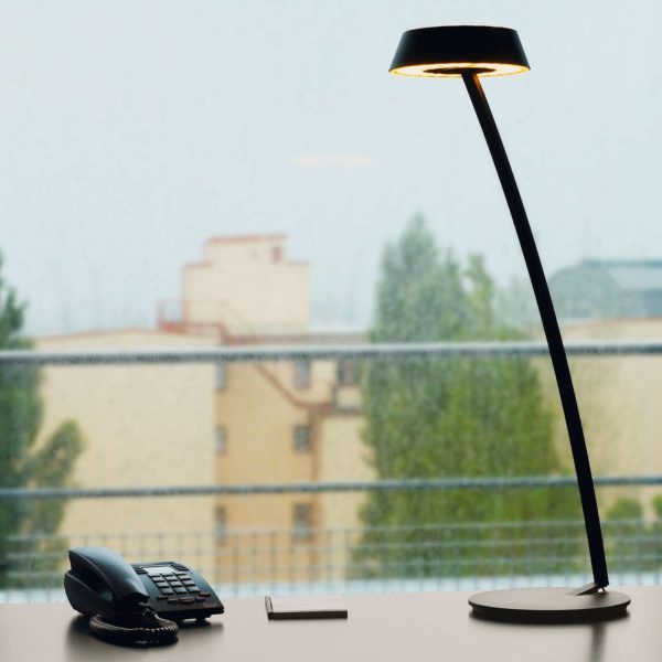 OLIGO Glance lampe à poser LED arquée noire mate Oligo