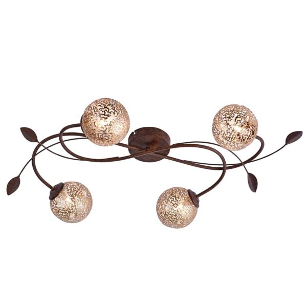 Paul Neuhaus Plafonnier floral Greta, 4 lampes PAUL NEUHAUS