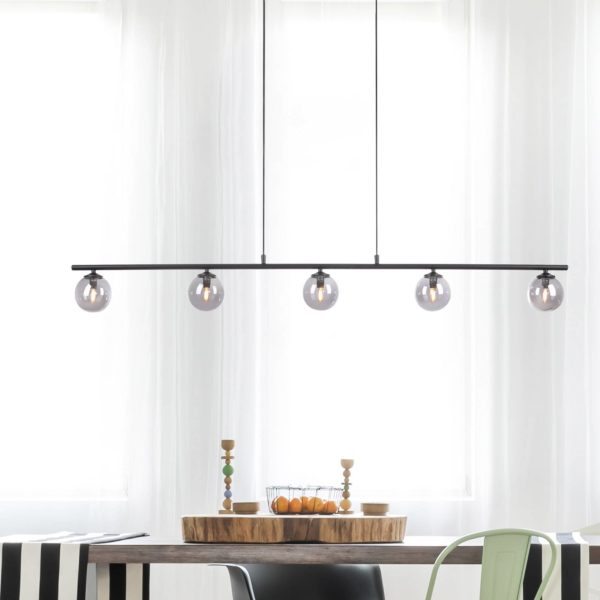 Paul Neuhaus Widow suspension LED billes de verre PAUL NEUHAUS