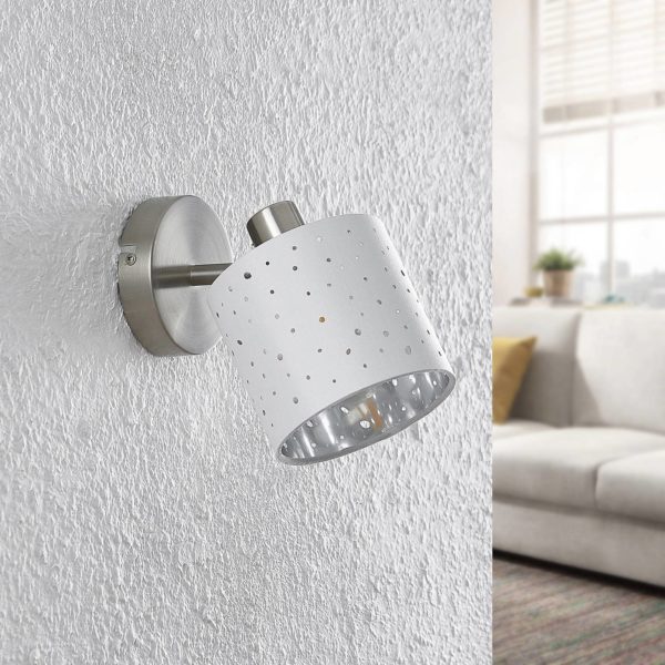 Lindby Darima spot, à une lampe, blanc LINDBY