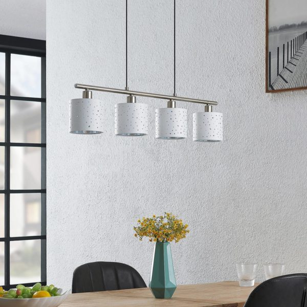 Lindby Darima suspension en tissu, blanche LINDBY