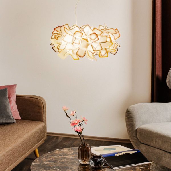 Slamp Clizia – suspension de designer, orange Slamp