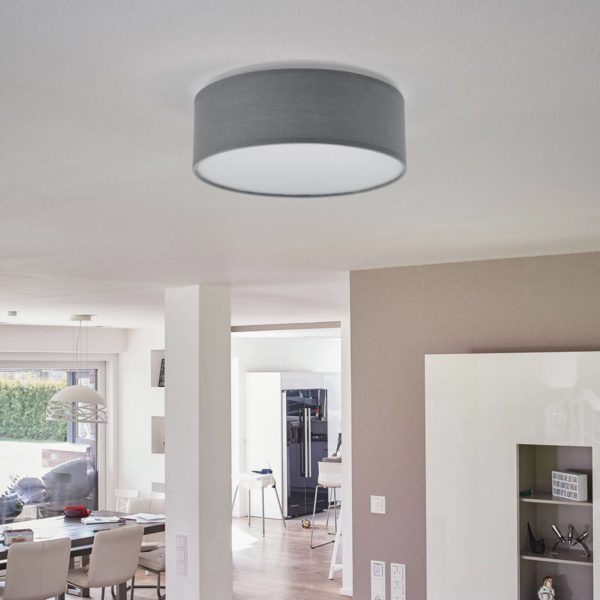 Smartwares Plafonnier Ceiling Dream, Ø 30 cm, textile, gris Smartwares