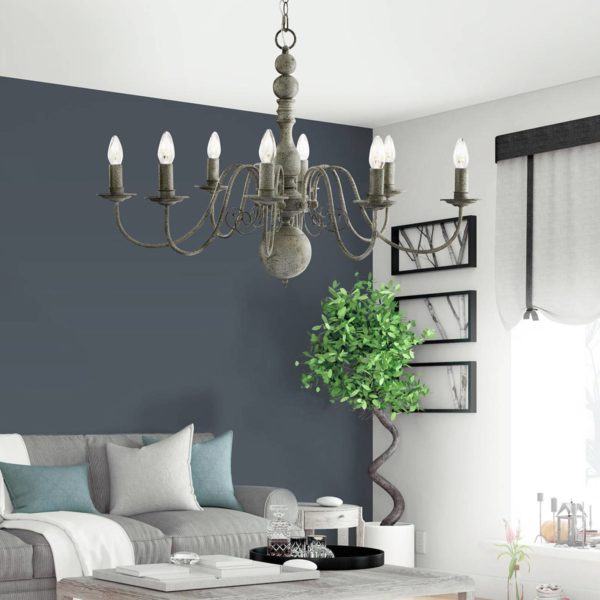 Searchlight Lustre Greythorne à 8 lampes Searchlight