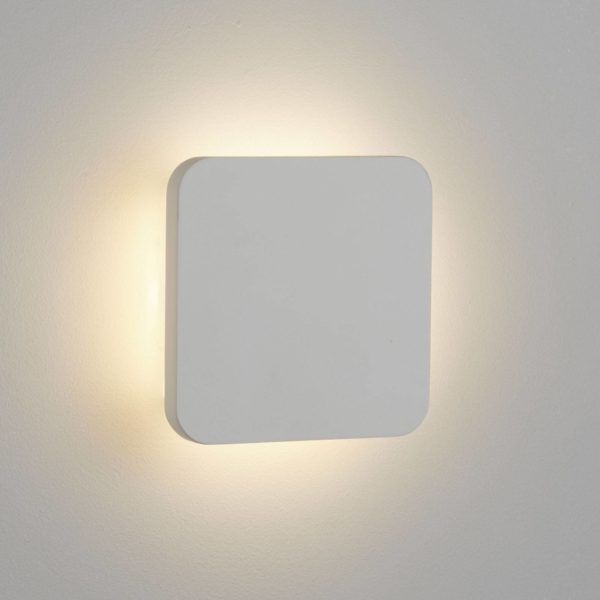 Searchlight Applique LED Gypsum 15×15 cm en plâtre blanc Searchlight