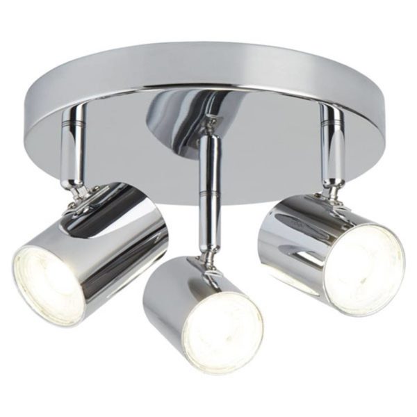 Searchlight Plafonnier LED Rollo, à 3 lampes, chromé Searchlight