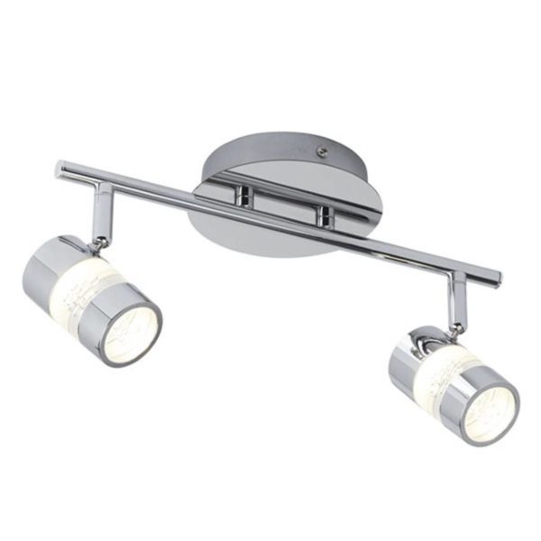 Searchlight Spot pour plafond LED Bubbles, IP44, à 2 lampes Searchlight