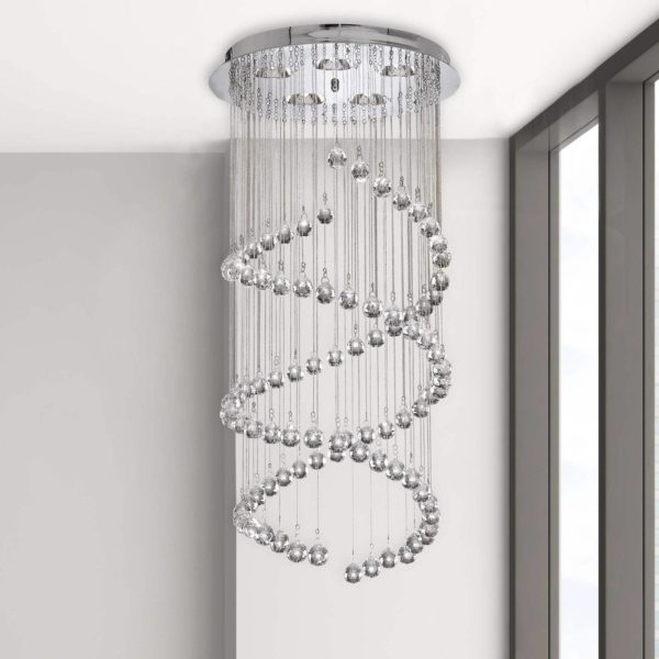 Searchlight Suspension Hallway rideau cristal de verre, 80 cm Searchlight