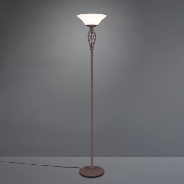 Trio Lighting Lampadaire Rustica interrupteur à pied, rouille Trio Lighting