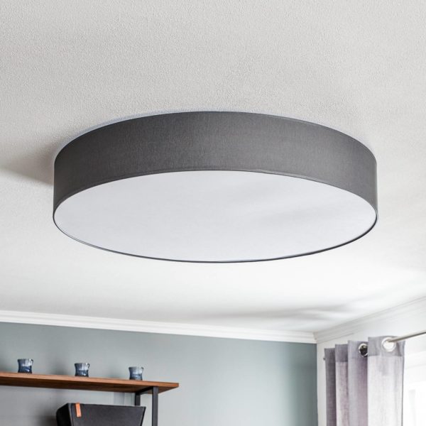 TK Lighting Plafonnier Rondo, gris Ø 80 cm TK Lighting