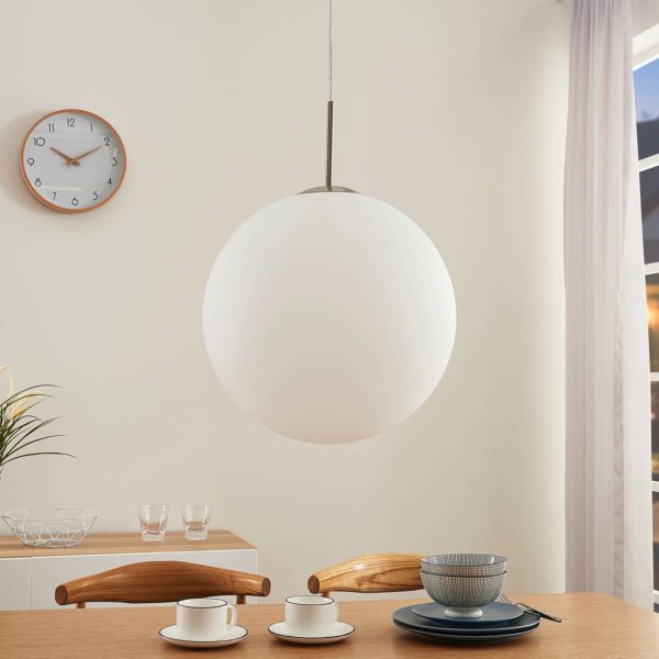 Lindby Rhona suspension, sphère verre opale, 30 cm LINDBY