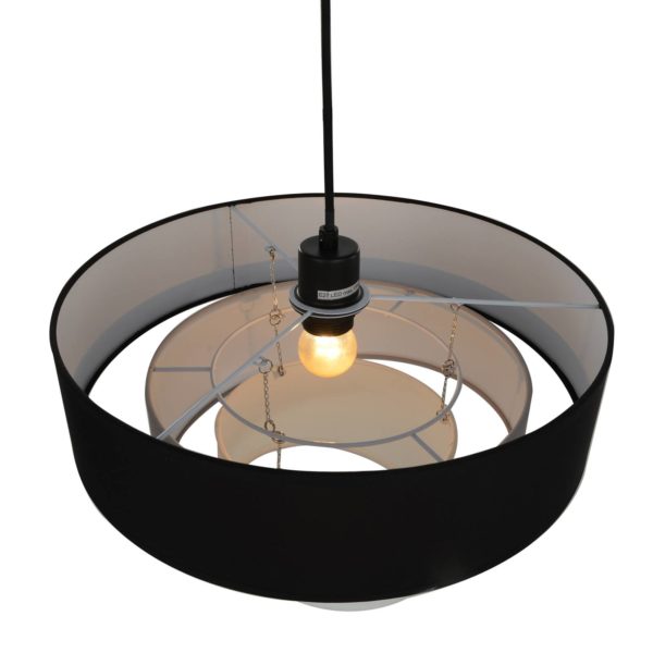 Lindby Coria suspension, noire et grise LINDBY