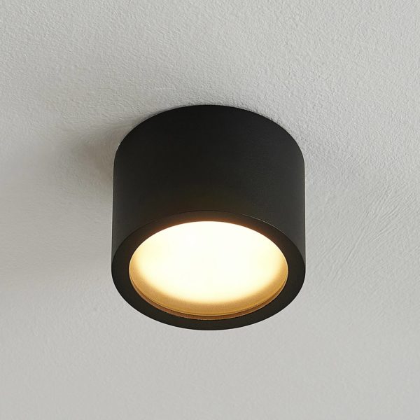 Arcchio Nieva downlight, GX53, noir, rond Arcchio