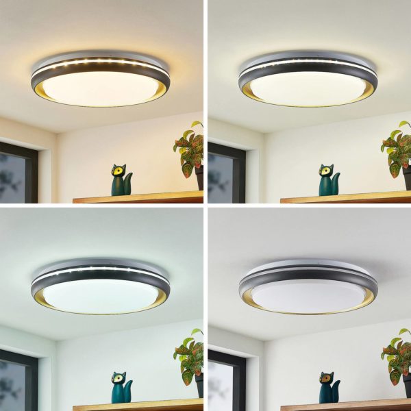 Lindby Melchioris plafonnier LED, rond LINDBY