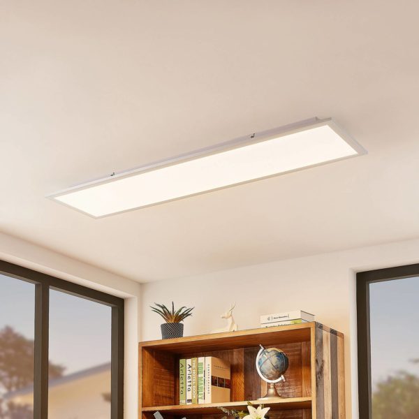 Lindby Smart Panneau de plafond à LED Kjetil 120 x 30 cm Tuya RVB CCT LINDBY