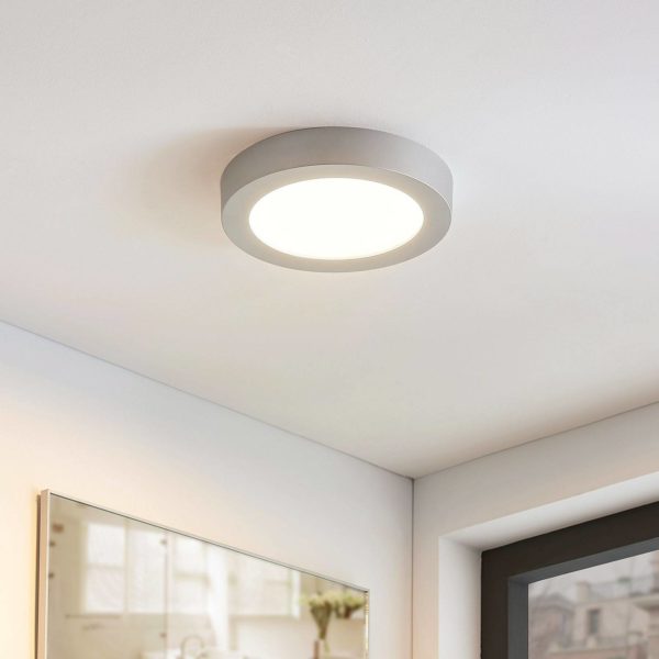 Arcchio Plafonnier LED Marlo argenté 3 000 K rond 25,2 cm Arcchio