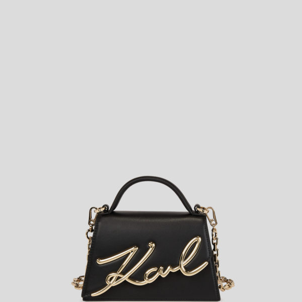 Karl Lagerfeld, Petit Sac Bandoulière K/signature, Femme, Noir/Or, Taille: X00 Karl Lagerfeld