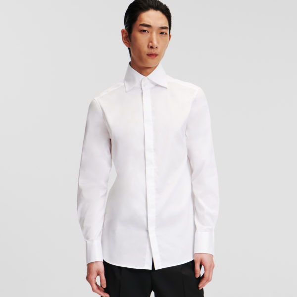 Karl Lagerfeld, Chemise Karl Essential, Homme, Blanc, Taille: X44 Karl Lagerfeld