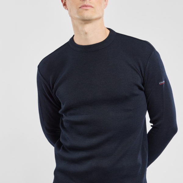 ARMOR-LUX Pull col rond “Dinan” – laine et acrylique Homme Rich Navy XXXL