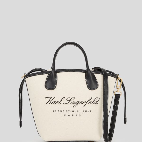 Karl Lagerfeld, Petit Sac Cabas En Toile Hotel Karl, Femme, Naturel/Noir, Taille: X00 Karl Lagerfeld