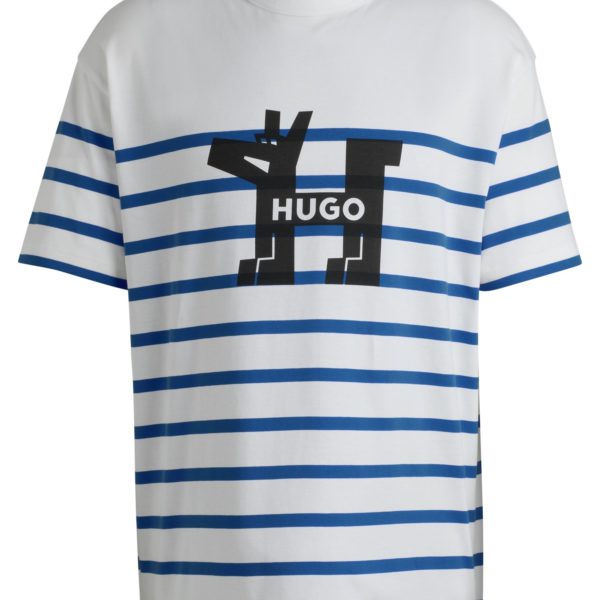 T-shirt oversize en jersey de coton avec logo chien – Hugo Boss