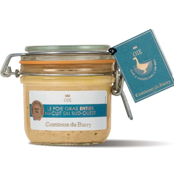 Foie gras d’oie entier du Sud-Ouest mi-cuit 180 g-Comtesse du Barry